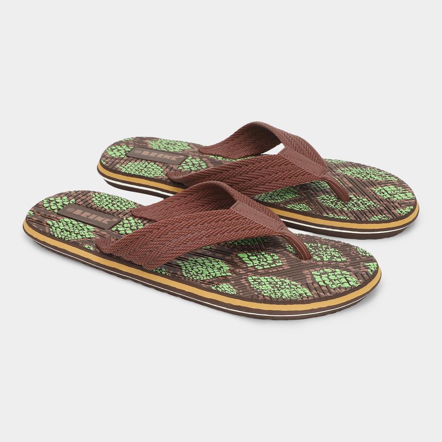 Men's V Strap Slipper, भूरा, large image number null