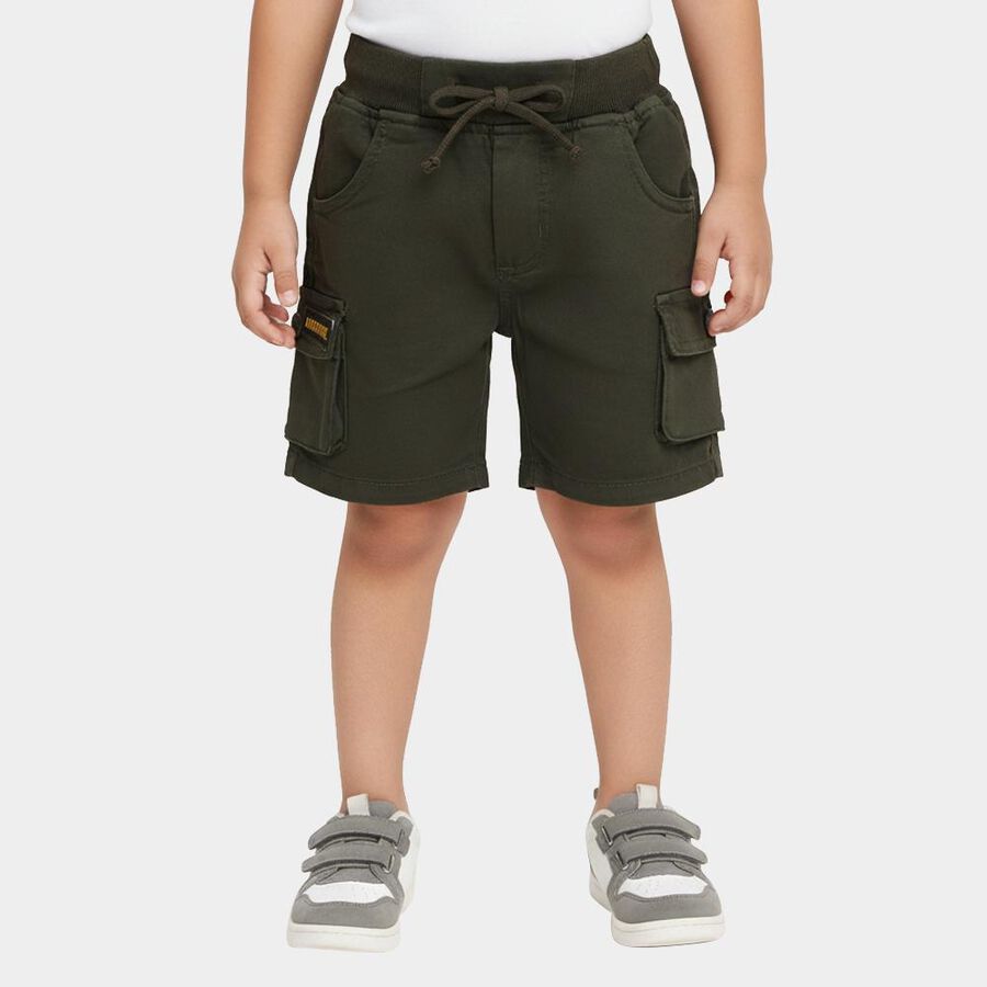 Boys' 100% Cotton Bermuda, गहरा हरा, large image number null