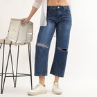 Women's Light Steel Blue Regular Fit Cotton Jeans, Mid Blue, small