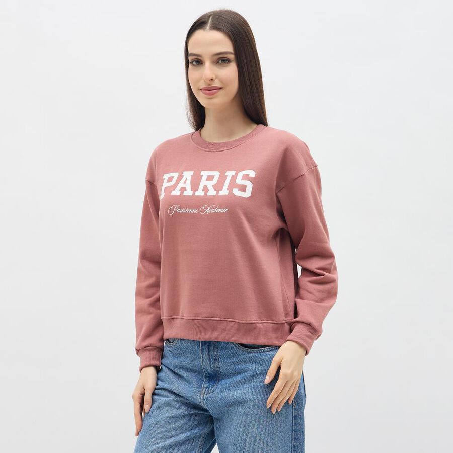 Ladies' Sweatshirt, गुलाबी, large image number null