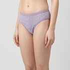 Women's Lavender Regular Fit Printed Panty, Lilac, small