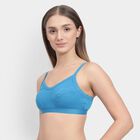 Ladies' 100% Cotton Bra , Dark Blue, small image number null
