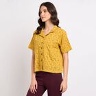 Ladies' 100% Cotton Shirt, Mustard, small image number null