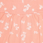 Infant Girl's Cotton Frock, पीच, small image number null
