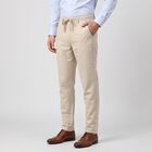 Men's Off White Slim Fit Chino Trousers, Off White, small