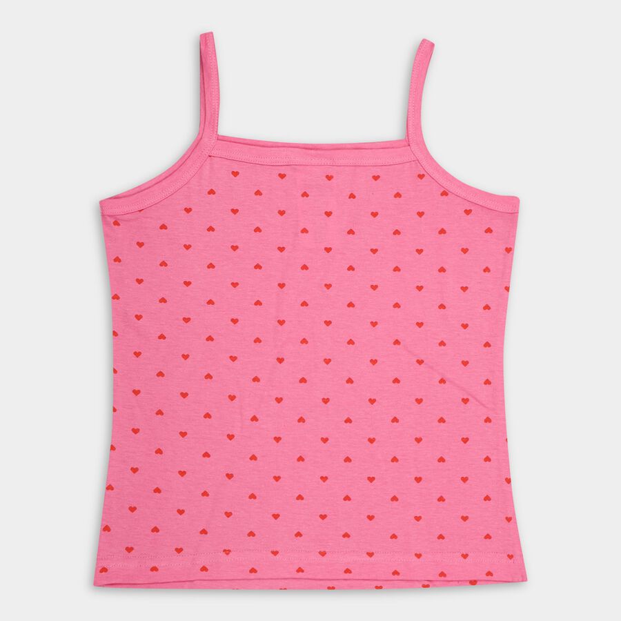 Girls' 100% Cotton Vest (Pack of 2), Pink, large image number null