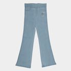 Girls' Light Blue Regular Fit Stretchable Jeans, Light Blue, small