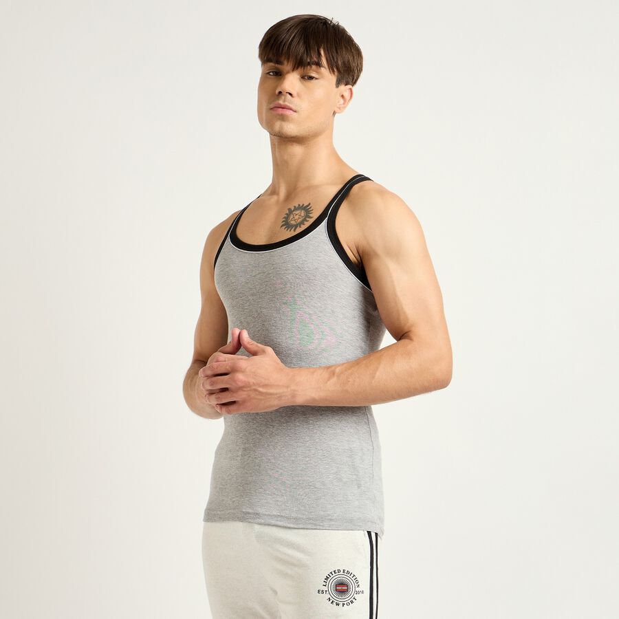 Men's Gym T-Shirt, Melange Light Grey, large image number null