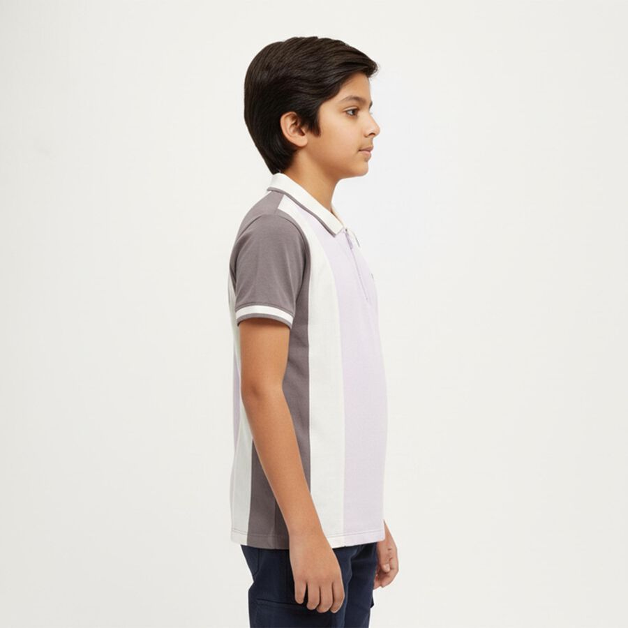 Boys' Half Sleeves T-Shirt, लाइलेक, large image number null