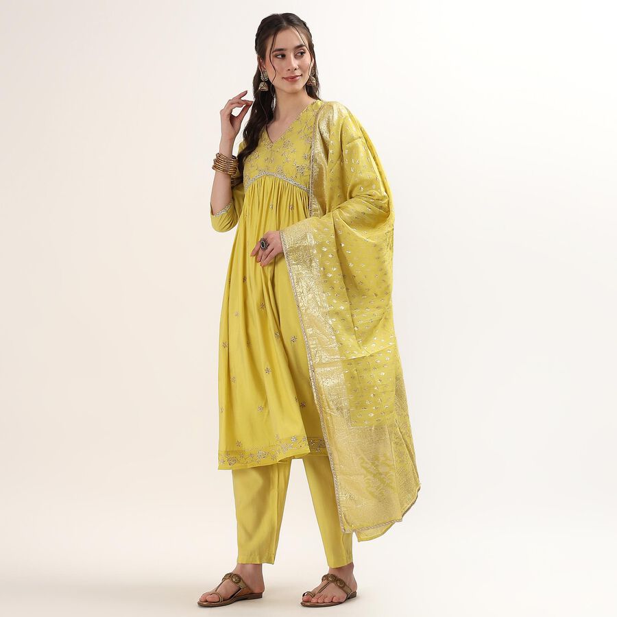 Women's Mint Mandarin Collar Printed Kurta, हल्का हरा, large