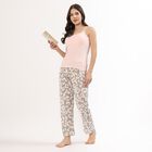Women's Muted Taupe Printed Relaxed Fit Pyjama, Light Grey, small