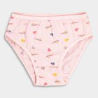 Girls' Light Pink and Soft Lavender Regular Fit Printed and Solid Panty, गहरा ग्रे, small