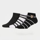 Women's Assorted Regular Fit Striped Pack of 3 Socks, चुनिंदा, small