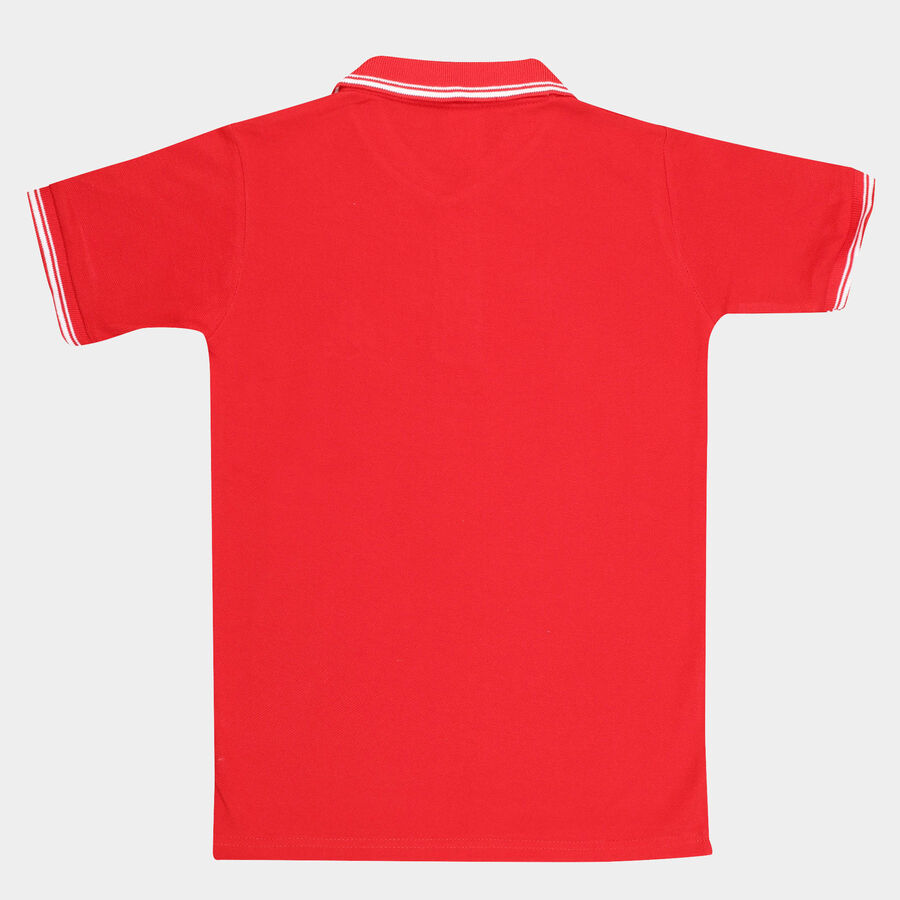 Boys Solid T-Shirt, Red, large image number null