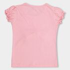 Girls' 100% Cotton T-Shirt, हल्का गुलाबी, small