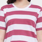 Round Neck T-Shirt, बैंगनी, small image number null