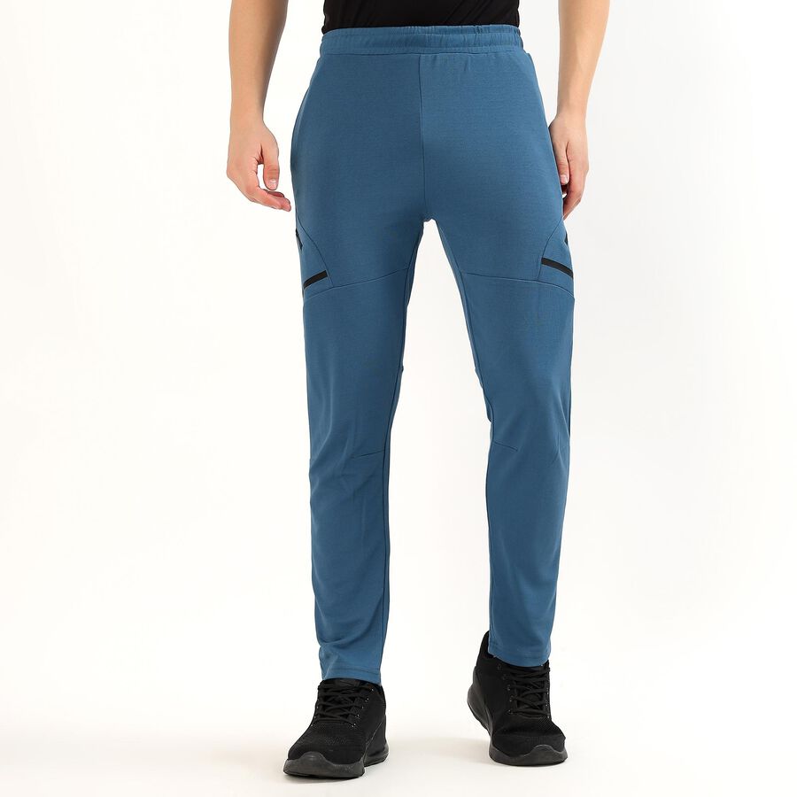 Men's Track Pants, मध्यम नीला, large