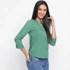 Solid 3/4th Sleeves Shirt, Light Green, small image number null