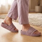 Women's Pink Slip-On Sliders Slippers, गुलाबी, small