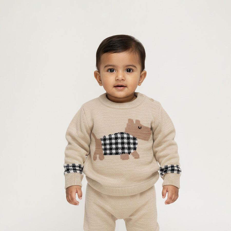 Infants' Pullover, Beige, large image number null
