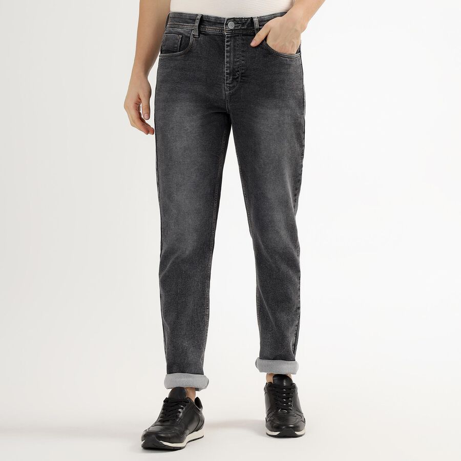 Men's Five Pocket Slim Fit Jeans, हल्का ग्रे, large image number null