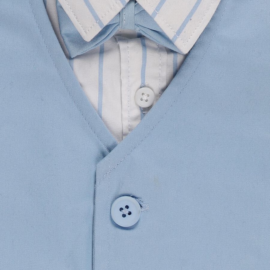 Boys' 100% Cotton Casual Shirt, Light Blue, large image number null