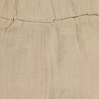 Infants' Beige Cotton Collared Textured Baba Suit, Beige, small