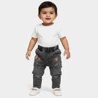 Infants' Light Grey Regular Fit Floral Embroidered Jeans, Light Grey, small
