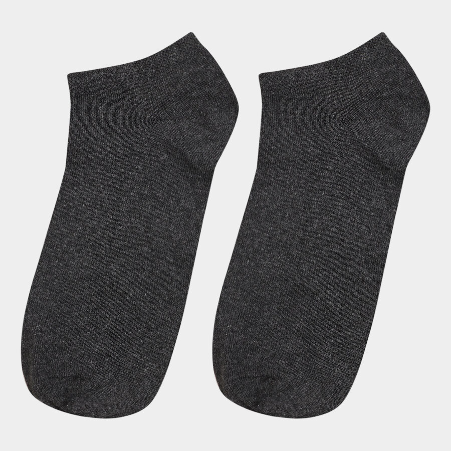 Men's Socks (Pack of 3), Black, large image number null