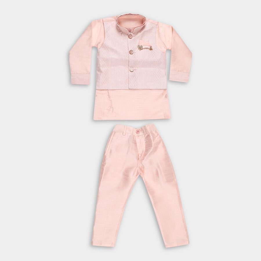 Boys' Kurta Pyjama, Pink, large image number null