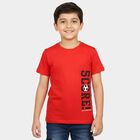 Boys' Half Sleeves T-Shirt, लाल, small