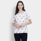 Ladies' Round Neck T-Shirt , ऑफ व्हाइट, small image number null