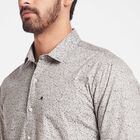 Cotton Printed Casual Shirt, Light Grey, small image number null