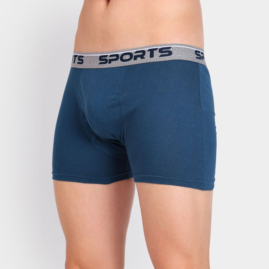 Men's 100% Cotton Trunks, Teal Blue, large image number null