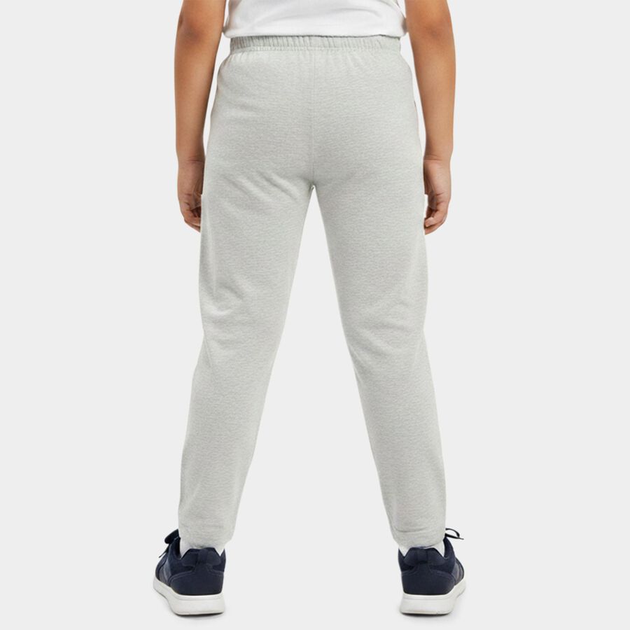 Boys Grey Regular Fit Graphic Printed Pyjama, एक्रू मिश्रित, large