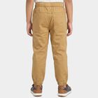 Boys' Khaki Regular Fit Cotton Trousers, Khaki, small