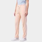 Women's Light Pink Straight Fit Side-Striped Track Pants, हल्का गुलाबी, small