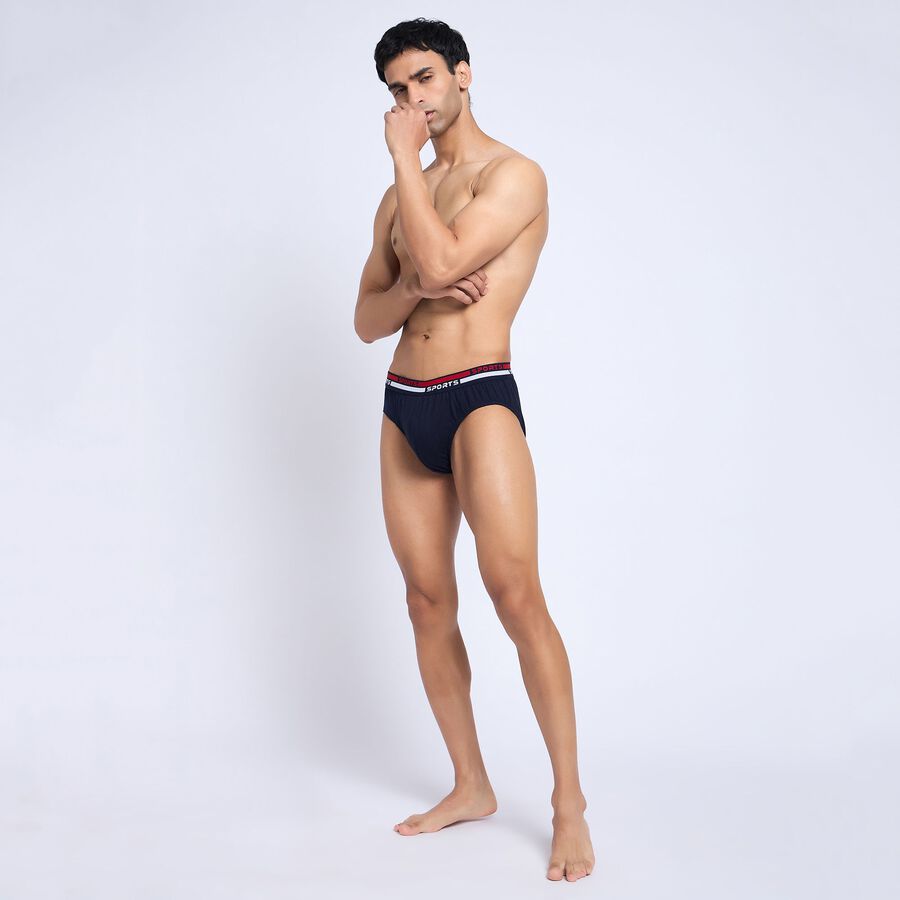 Men's 100% Cotton Briefs, Dark Grey, large image number null