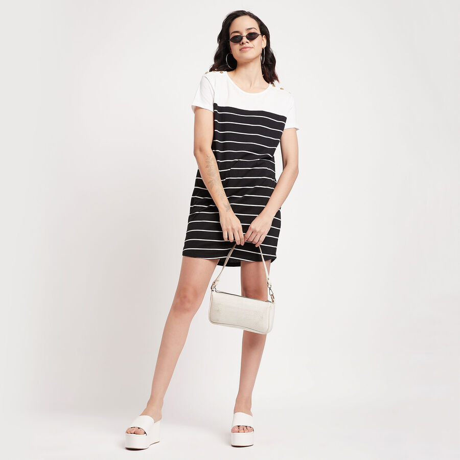 Stripes Dress, Black, large image number null