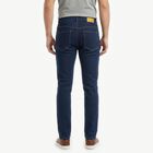 Men's Blue Slim Fit Stretchable Jeans, मध्यम नीला, small
