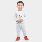 Infants' Light Blue Round Neck Graphic Print Baba Suit, Light Blue, small