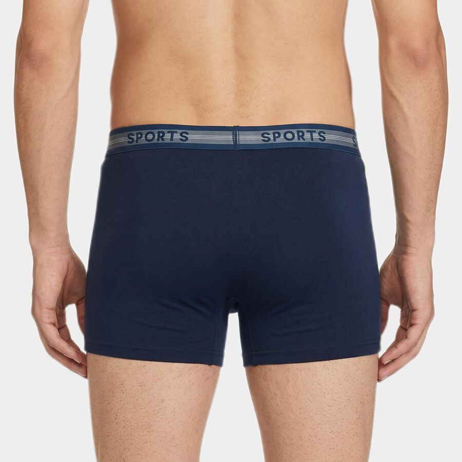 Men's Olive Green Regular Fit Solid Trunks, ओलिव, large