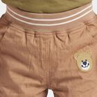 Infants Beige Regular Fit Jogger Trousers, गहरा पीला, small