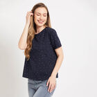 Round Neck T-Shirt, Navy Blue, small image number null