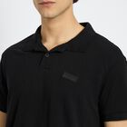 Men's Collared Half Sleeves T-Shirt, Black, small image number null
