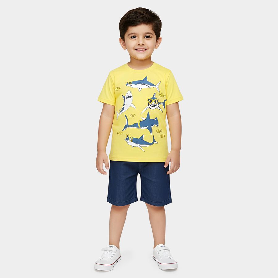 Boys' Woven Baba Suit, पीला, large