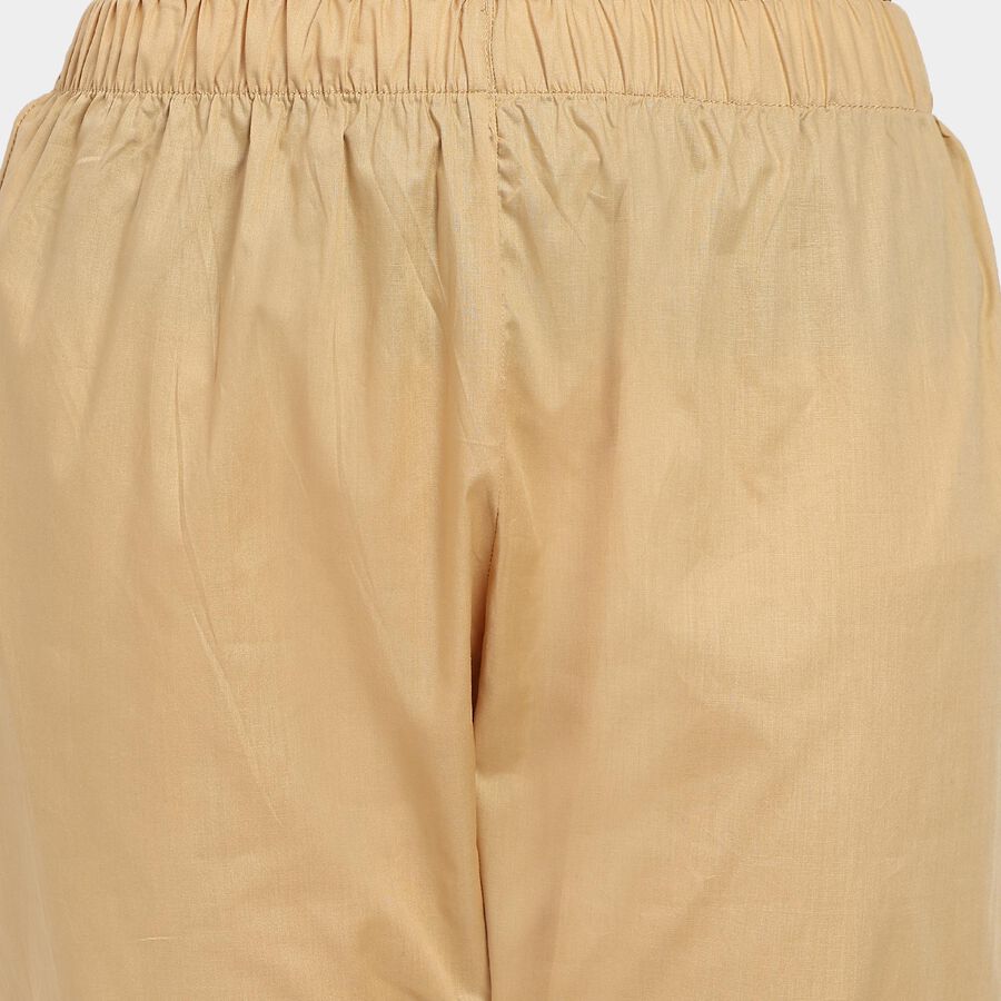 Ladies' 100% Cotton Palazzos, Beige, large