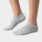 Men's Ankle Length Pack of 3 Socks ( Grey, White, Black ), मिश्रित हल्का ग्रे, small