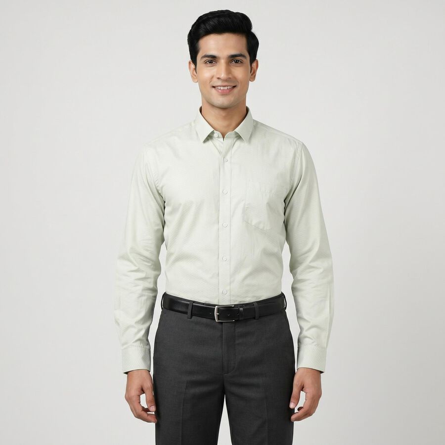 Men's Formal Shirt, Light Green, large