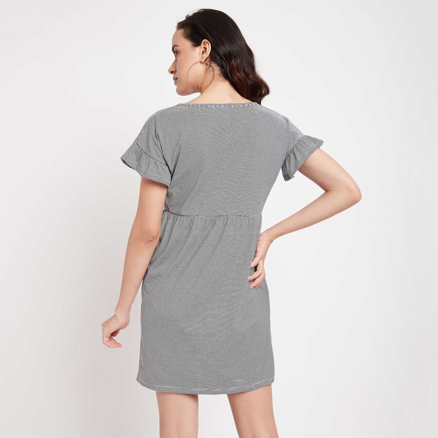 Stripes Dress, नेवी ब्लू, large image number null